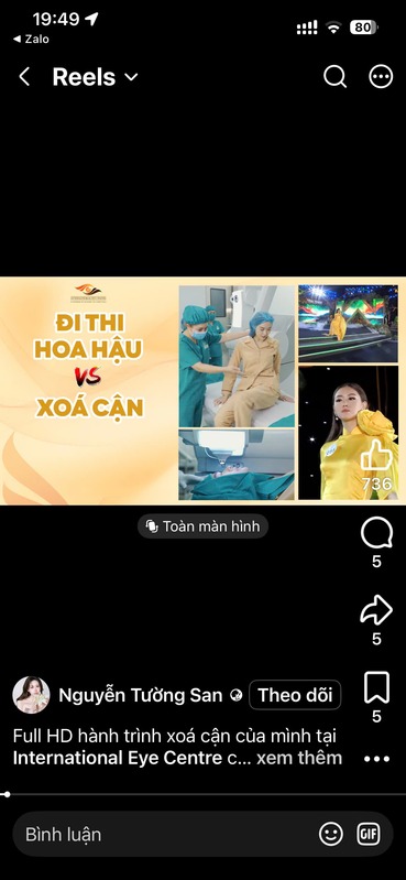 Reels Đi thi hoa hậu vs xoá cận