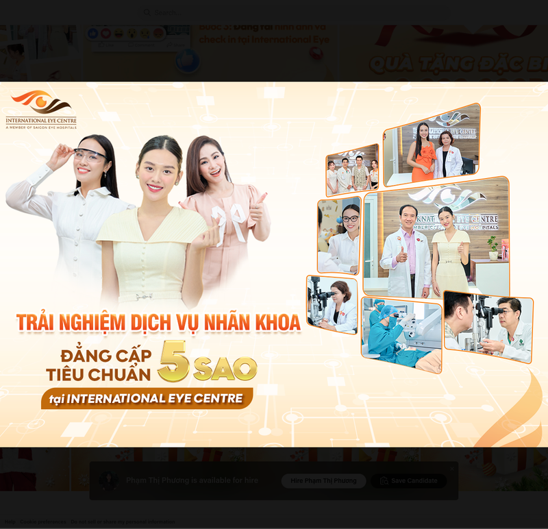 Banner trải nghiệm dịch vụ nhãn khoa đẳng cấp 5 sao