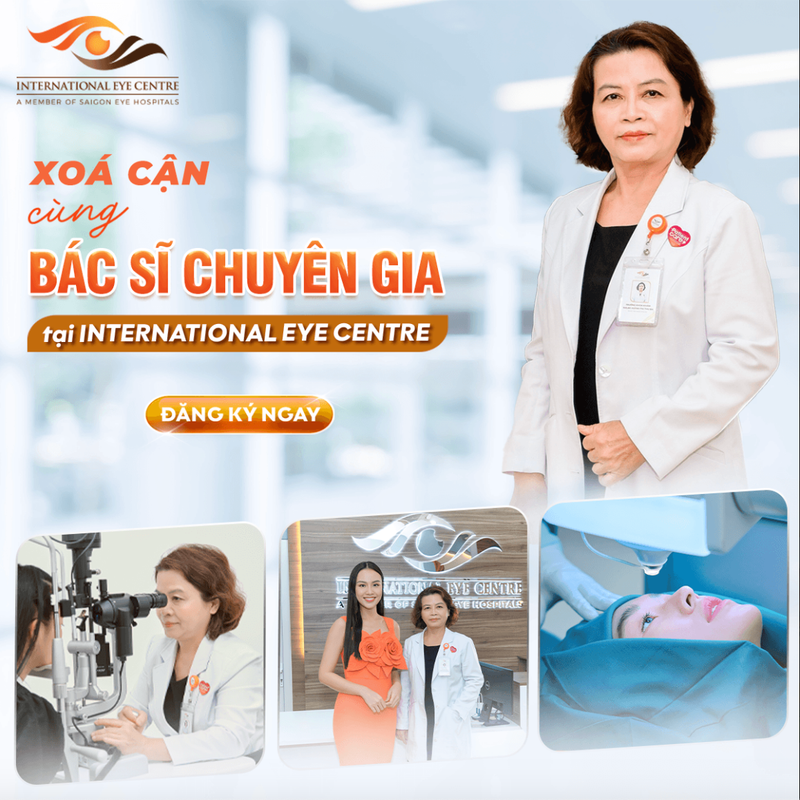 Poster xoá cận cùng bác sĩ chuyên gia